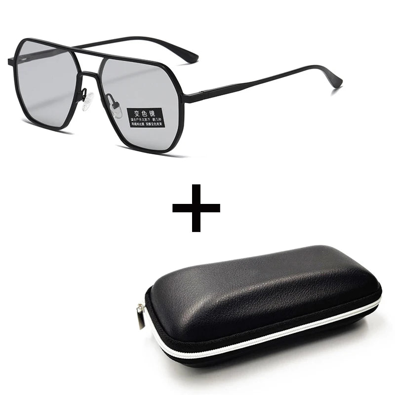 Óculos Hexagonal Metálico Lunare Chroma