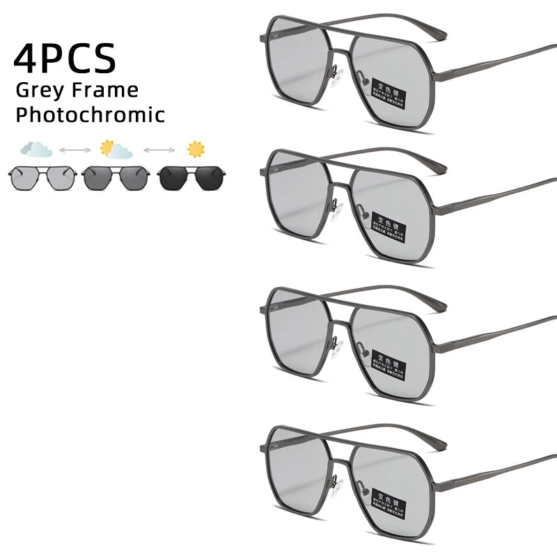 Óculos Hexagonal Metálico Lunare Chroma