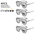 Óculos Hexagonal Metálico Lunare Chroma