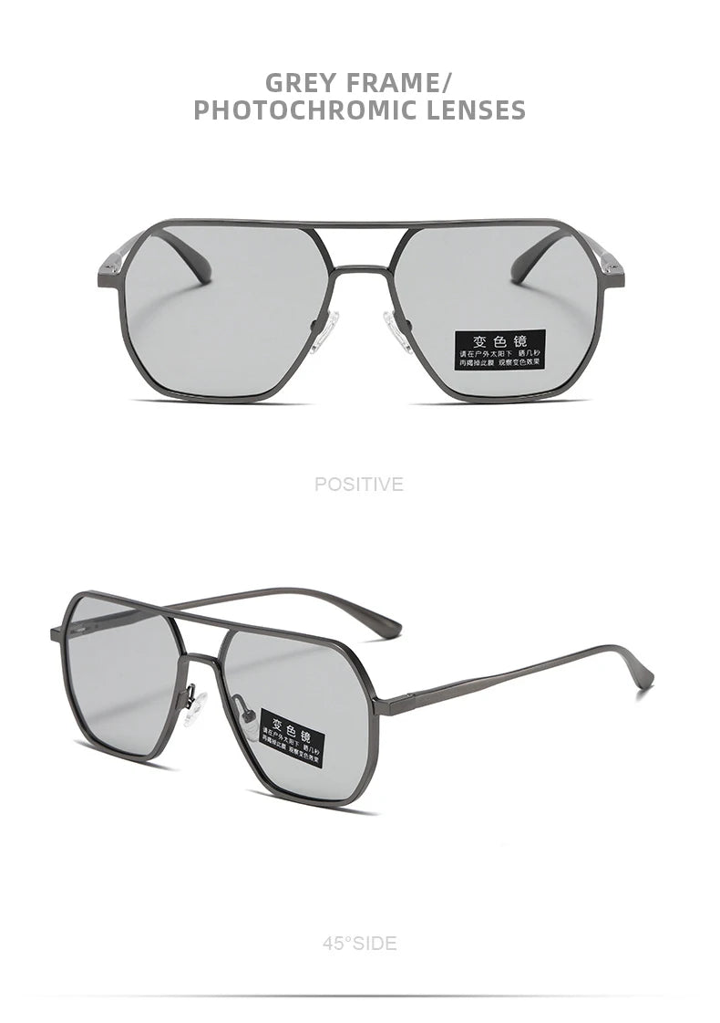 Óculos Hexagonal Metálico Lunare Chroma