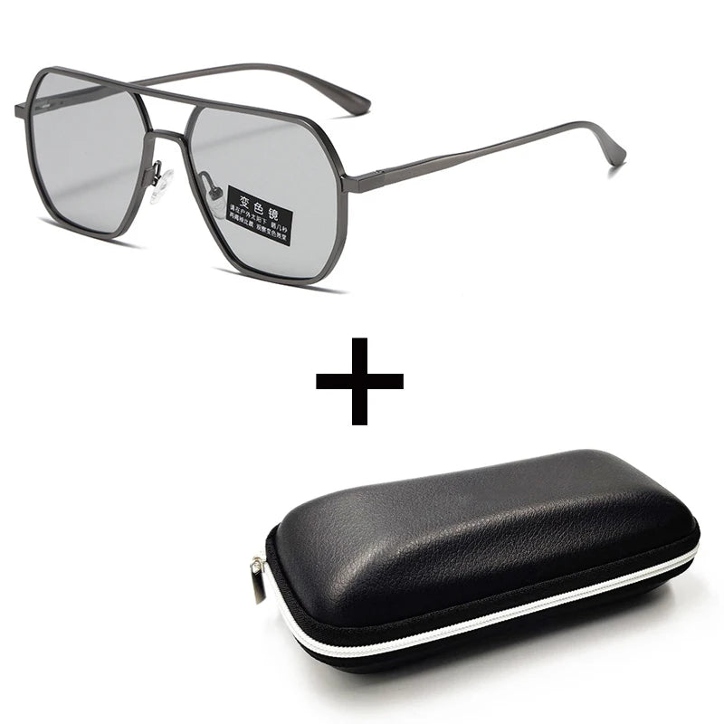 Óculos Hexagonal Metálico Lunare Chroma