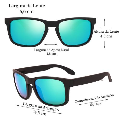 Óculos Quadrado Esportivo Lunare Drift