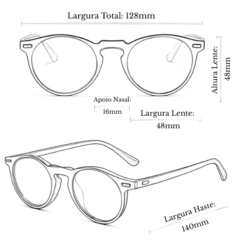 Óculos Redondo Retrô Lumen