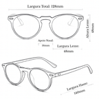 Óculos Redondo Retrô Lumen